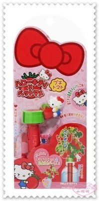 ♥小公主日本精品♥ Hello Kitty 番茄小植栽 綠生活陶瓷小植栽 擺飾 療癒小物 抱姿 56830309