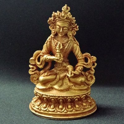 【天馬行銷】金剛薩埵 尼泊爾製純銅鎏金佛像