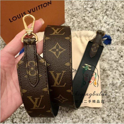 LV 路易威登 J02288 黑色 老花 MONOGRAM 肩帶 背帶 肩背 斜背