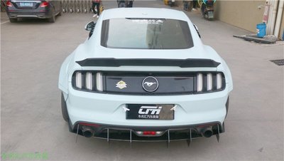 適用于15-17老款福特野馬中規版改裝競技碳纖擾流Mustang碳纖後下巴--請詢價