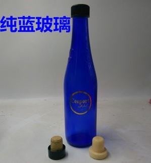 藍色太陽水瓶750ml 玻璃瓶