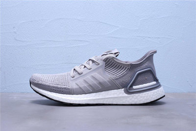Adidas Ultra Boost 19 灰白 編織 透氣 休閒運動慢跑鞋 男鞋 G54010【ADIDAS x NIKE】