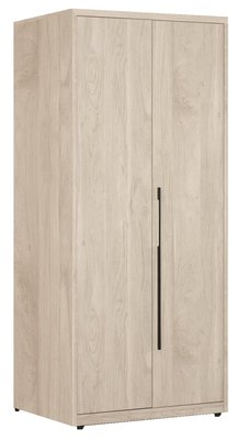 【風禾家具】QM-111-2@WSL北歐風淺橡木色2.7尺雙吊衣櫃【台中市區免運送到家】雙吊3x7尺衣櫥 台灣製造傢俱
