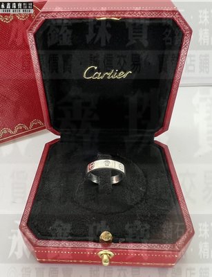 Cartier 卡地亞 LOVE 單鑽鑽石戒指 50號 18K白金 n1065-02
