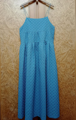 全新【唯美良品】日單品W closet 藍色緹花細肩帶洋裝~ C1127-7589 F  不含內搭喔~.