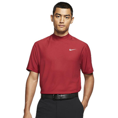 [小鷹小舖] Nike Golf CT6079-687 Tiger Woods Dri-FIT 高爾夫 圓領短袖POLO衫 立領短袖上衣 男仕 老虎伍茲 紅色