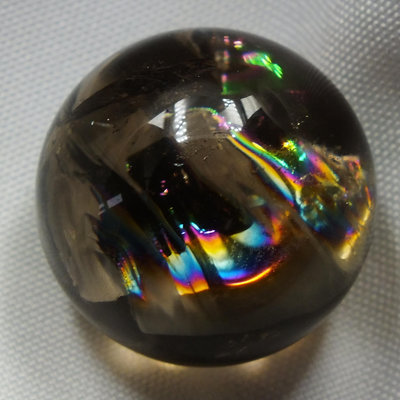 茶晶阿賽斯特萊水晶球037–直徑20mm。珍藏水晶