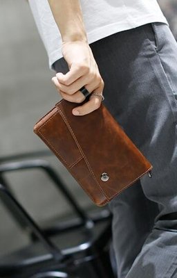 FINDSENSE Z1 韓國 時尚 潮 男 休閒複古 皮質 小包 手拿包 錢包 錢夾 手機包