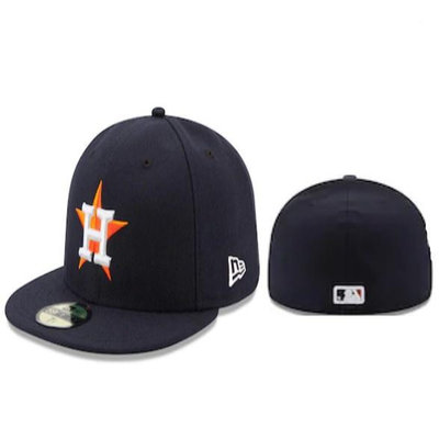 全封閉大號板帽MLB休士頓太空人 棒球帽 不可調整尺碼帽HIPHOP嘻哈街舞帽男女通用平簷帽 IMPv