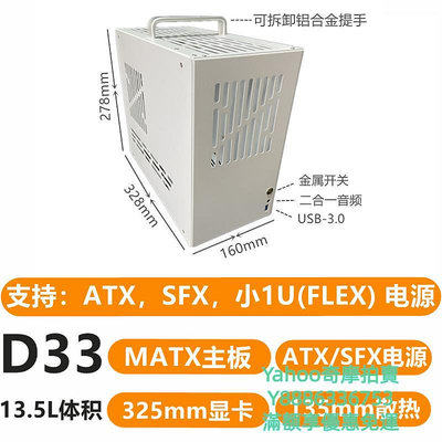 ITX機殼D1F金屬迷你ITX小機箱MATX機箱SFX電源游戲電腦臺式機箱K77C26T70