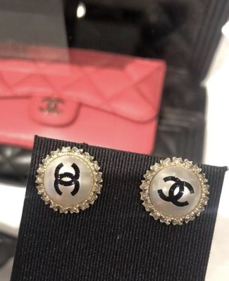 Chanel AB3485 earrings CC 水晶CC 珍珠耳環