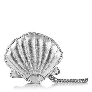 現貨絕版 ❤️ 英國品牌 skinnydip 銀色 金屬光澤 貝殼造型 零錢小包 零錢包