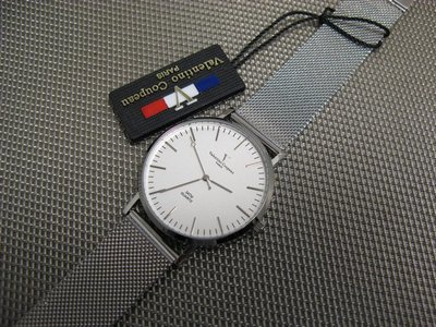 Valentino Coupeau 范倫鐵諾時尚簡約白面石英不鏽鋼米蘭帶腕錶 型號 :61576ASG【神梭鐘錶】