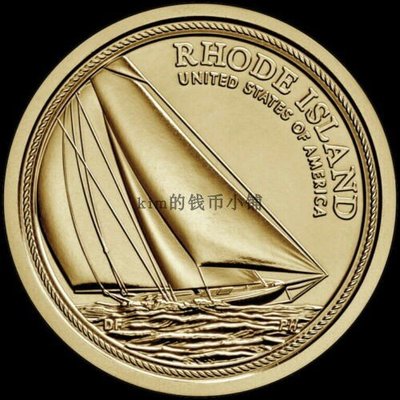 萬福古錢幣收藏家（可議價）現貨 美國 2022年 創新系列 羅德島州 帆船 D版 銅鎳紀念幣 unc