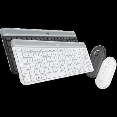 鍵盤羅技MK470輕音鍵鼠套裝筆記本pebble造型鼠標鍵盤套便攜女生