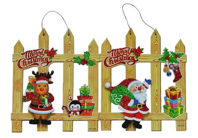 【艾瑪文具】聖誕造型柵欄吊飾