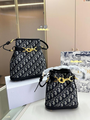 熱款直購#Dior 迪奧CestDior Bag 水桶包手提包老花CD環扣斜挎包單肩包大容量通勤包
