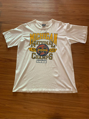 NCAA Michigan 90s tee 密西根大學老球tee