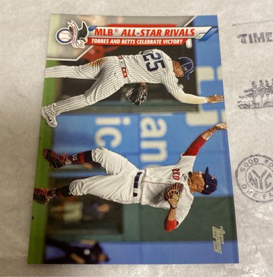 Torres &amp; Betts Celebrate Victory 2020 Topps Update series #U-144 ALL-STAR Rivals