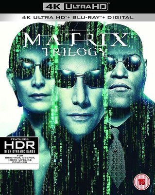 毛毛小舖--現貨 藍光BD 駭客任務三部曲 4K UHD+BD 九碟套裝版(中文字幕) The Matrix