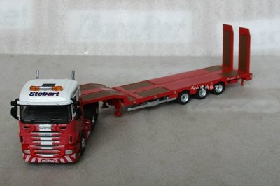 [丸山建機模型店]---SCANIA R560紅色拖板車 1/76模型