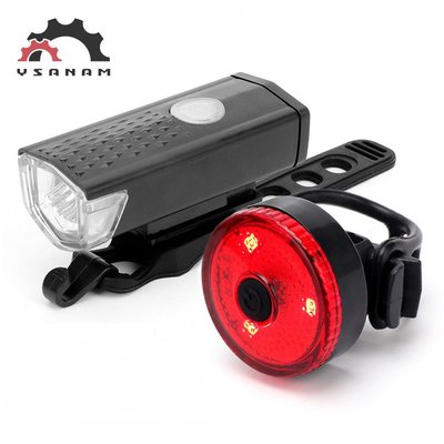 自行車尾燈USB充電創意圓形尾燈山地車戶外夜騎尾燈騎行裝備配件