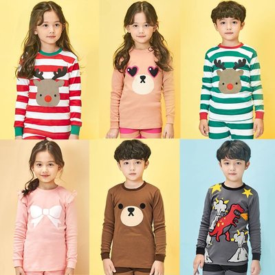【Kathie Shop】韓國童裝unifriend兒童内衣套裝2020秋冬新款中大童家居睡衣兩件套