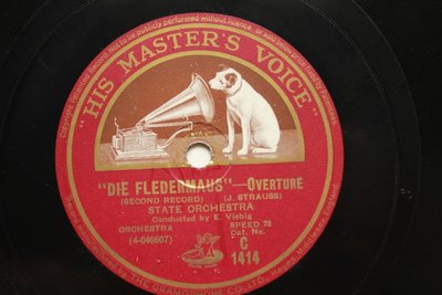 《蝙蝠》序曲 Die Fledermaus  華爾滋 78轉 蟲膠唱片 電木唱片