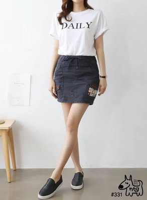 蘋果樹 韓國服飾～ntg迷彩短裙 內有短褲。現貨M