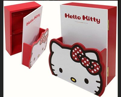 牛牛ㄉ媽*台灣製版授權 hello kitty造型信插鑰匙 箱置物箱 凱蒂貓鑰匙箱 信件箱 鑰匙信封箱 信插箱 收納箱 造型箱