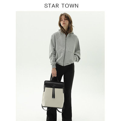 STARTOWN繁星小鎮大容量雙肩包包女14寸電腦包包輕便旅行休閑背包