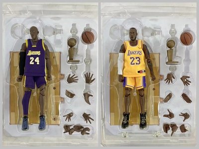 【紫色風鈴】籃球明星 NBA KOBE 23號 黃衣 詹姆斯 24號 紫衣 科比 關節 可動 模型 盒裝港版 無證