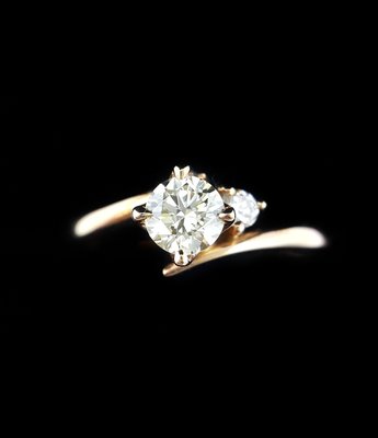 【英皇精品集團 】天然鑽石戒指 0.32克拉 玫瑰金 H VVS2 女戒