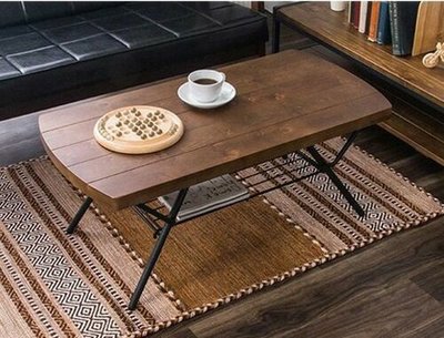 Z~工業復古風可折合茶几桌/客廳桌/和室桌/書桌/餐桌(兩色可選)