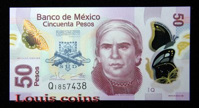 【Louis Coins】B1063 MEXICO 2012-2017墨西哥塑膠鈔 50 Pesos