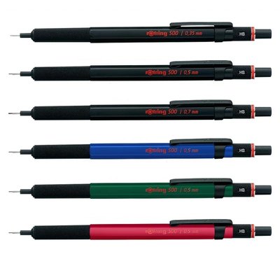 【筆倉】德國 紅環 rOtring 500 型 低重心繪圖自動鉛筆 (黑色)