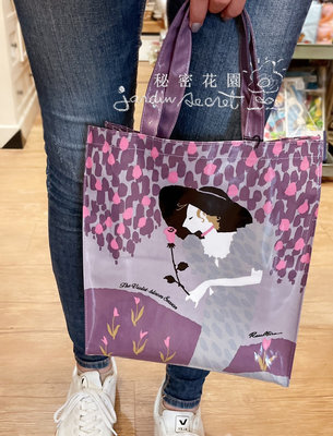 手提袋--日本製rose misa優雅女人防水手提袋/環保袋/購物袋/便當袋--秘密花園