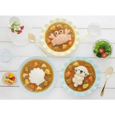 ♡fens house♡正版 Arnest 海豹 貝殼 螃蟹 造型 飯 蔬菜 起司 火腿 海苔 模 模具 咖哩飯 燴飯