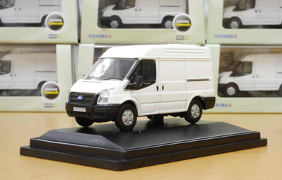 英國 OXFORD 福特全順FORD TRANSIT白色小貨車合金玩具