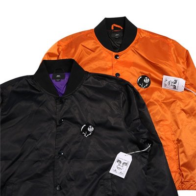 Cover Taiwan 官方直營 Obey 嘻哈 棒球外套 MA-1 飛行夾克 不倒翁 風衣 黑色 橘色 (預購)