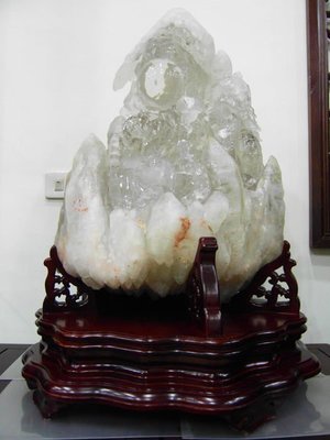 [S.D.小晶洞專賣店] 天然白水晶大型雕件@龍戲球@ 重:68kg