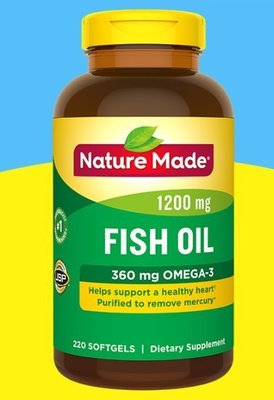 NatureMade美國原裝深海魚油 歐米伽3中老年 220粒/瓶