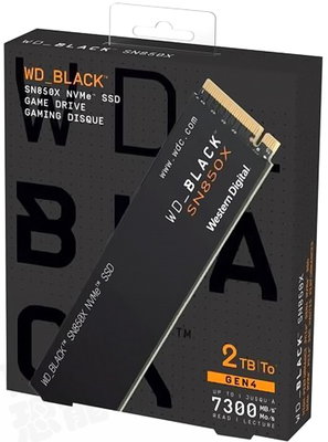 威騰 WD SN850X PCIE M2 2280 SSD 固態硬碟 無散熱片 黑標 2T 2TB 2000GB PS5