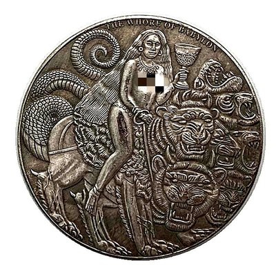 特價！流浪幣長發女生獅子黃銅舊銀紀念章 把玩銅銀硬幣禮物魔術紀念幣