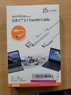 j5create USB 3.1 Type-C跨系統資料對傳線 (非 蔡琴 姜育恆)
