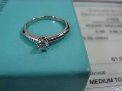 [求婚戒指#8 0.22ct]Tiffany 經典六爪鉑金Tiffany Solitaire單鑽石婚戒 戒指