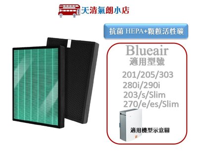 天清氣朗小店 適用Blueair 203 205 270E 280i 200 複合型 HEPA 活性碳 濾芯 濾網