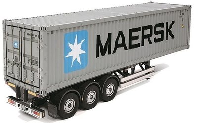 【TAMIYA 56326】1/14 MAERSK 40呎 貨櫃車 含板架與集裝箱 套件