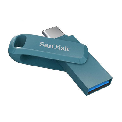 SanDisk Ultra GO TYPE-C USB 3.2 64G 旋轉隨身碟 海灣藍 (SD-DDC3-NBB-64G)