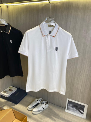 Burberry巴寶莉 2024春夏新款 男士翻領Polo系列 休閑定織款 小logo精品繡花，外貿公司高級訂單 客供訂制絲光 NO158292